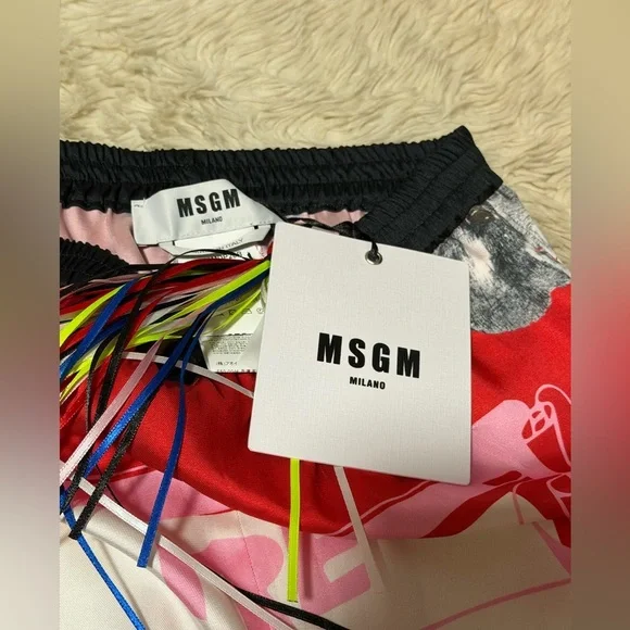 NWT MSGM x Lorenza Longhi Cat Print Pants - Size 4 - Picture 6 of 8